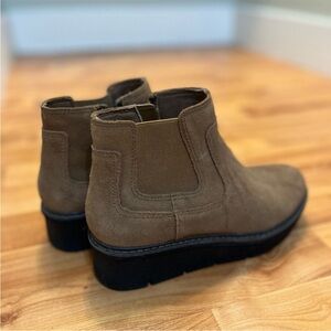 Clark’s Brown Ankle Boots with Black Soles